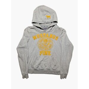 Victoria's Secret PINK Mustangs Hoodie Womens M Gray Distressed
